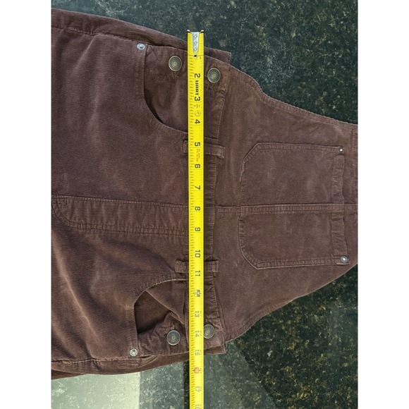 We the Free People Overalls Women's Size 29 Brown Corduroy Jumper Bib Stretch - Picture 9 of 11